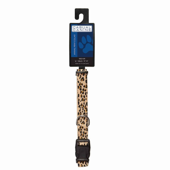 CC Animal Print Collar 10-16In Cheetah