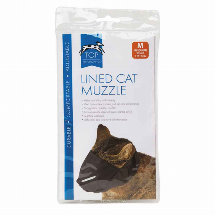 TP Lined Nylon Cat Muzzle M 6-12lb