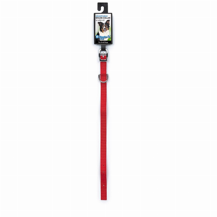 DGR 1/2in Nylon Collar 14in Red