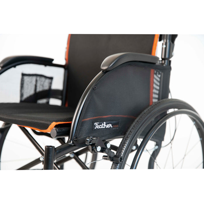 Feather Chair Lightweight Wheelchair, 13.5 lbs, Folding