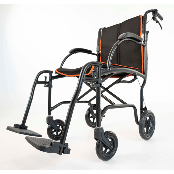 Feather Transport Wheelchair, 13 lbs, 18" Seat, 300 lb Capacity