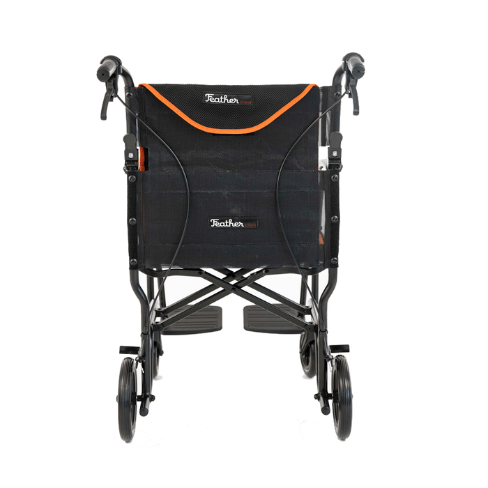Feather Transport Wheelchair, 13 lbs, 18" Seat, 300 lb Capacity