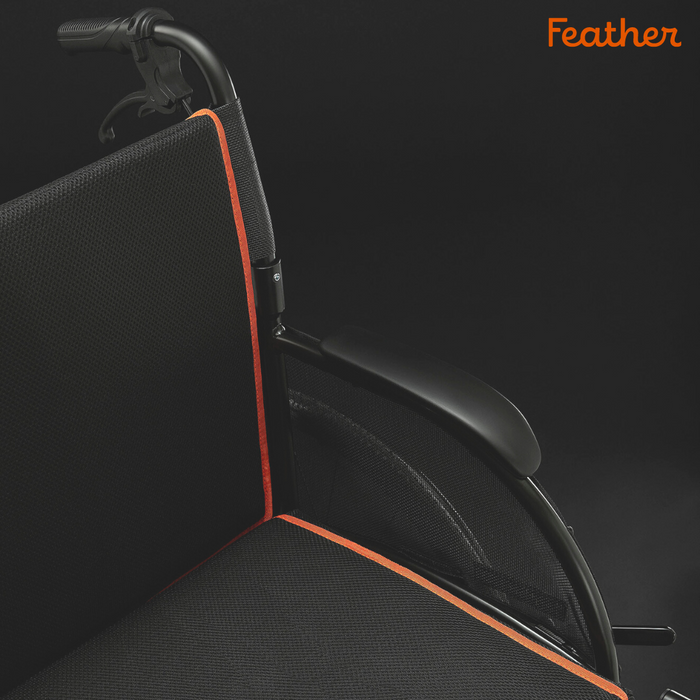 Feather Chair Lightweight Wheelchair, 13.5 lbs, Folding