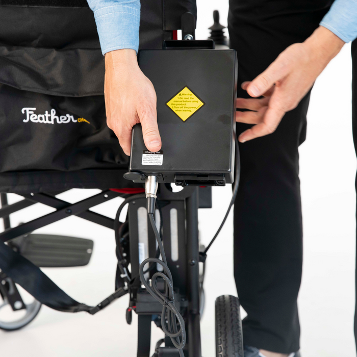 Feather Power Wheelchair, 33 lbs Folding Lightweight Electric Chair