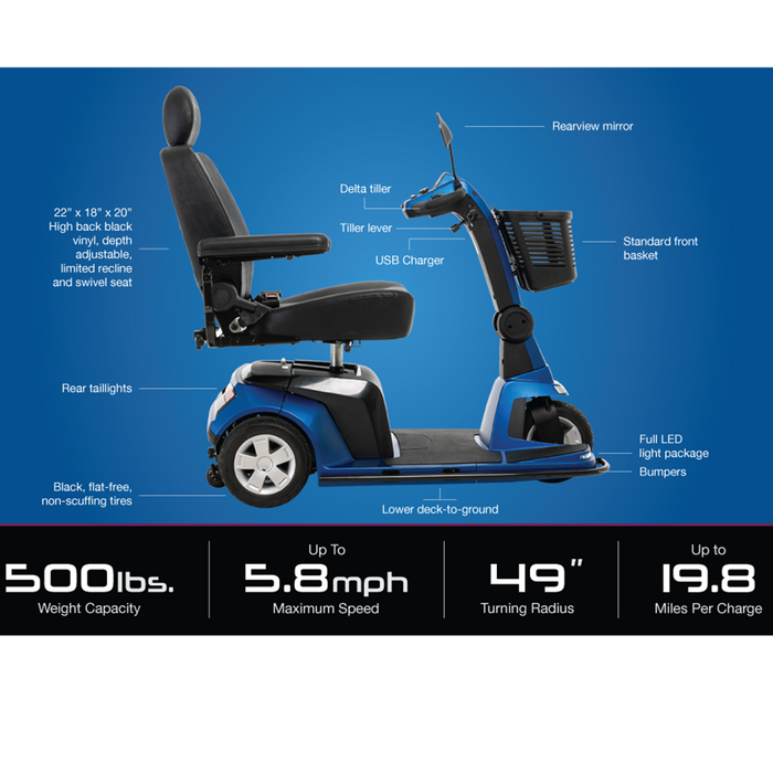 Pride Maxima 3-Wheel Scooter (SC901)