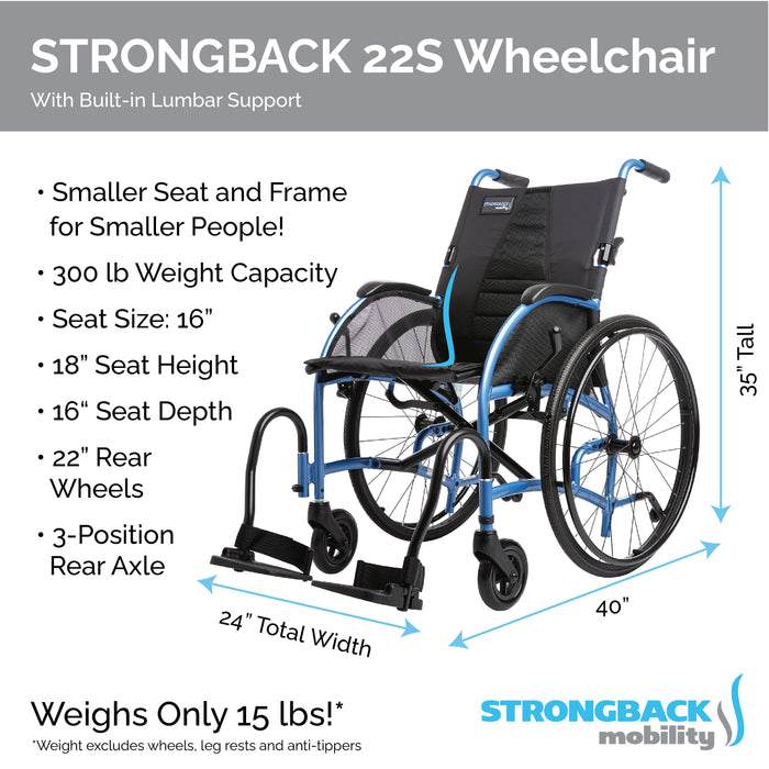 STRONGBACK Comfort Small 22S Wheelchair (22S)