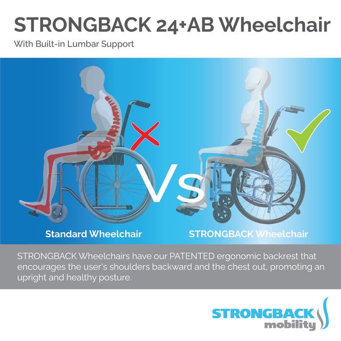 STRONGBACK Comfort 24+AB Wheelchair (1007AB / 1010AB)
