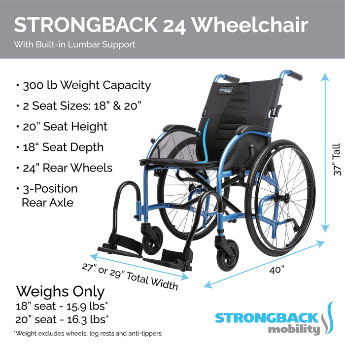 STRONGBACK Comfort 24 Wheelchair