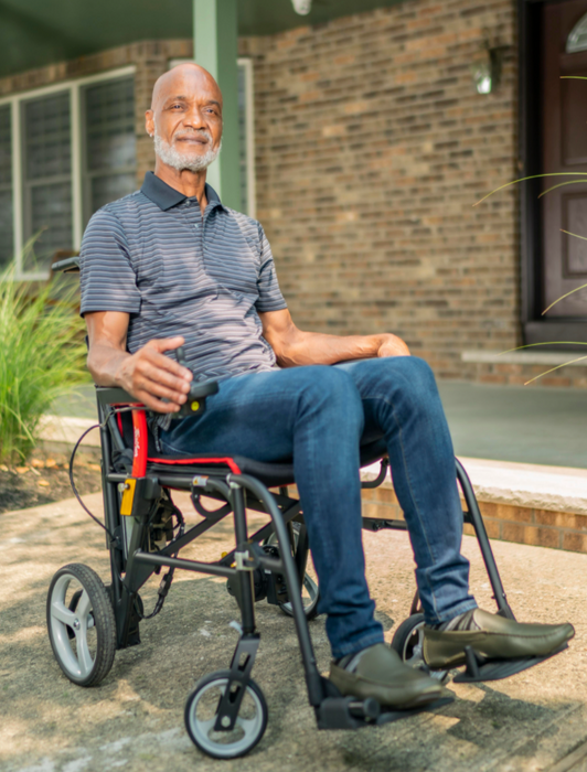 Feather Power Wheelchair, 33 lbs Folding Lightweight Electric Chair