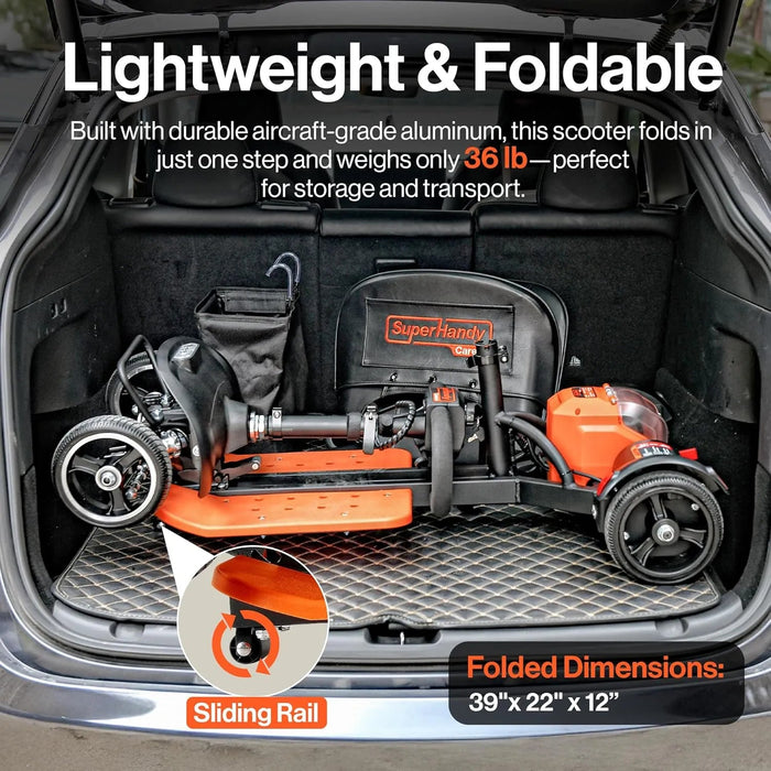 SuperHandy Passport Prime Folding Mobility Scooter with Auto E-Brake