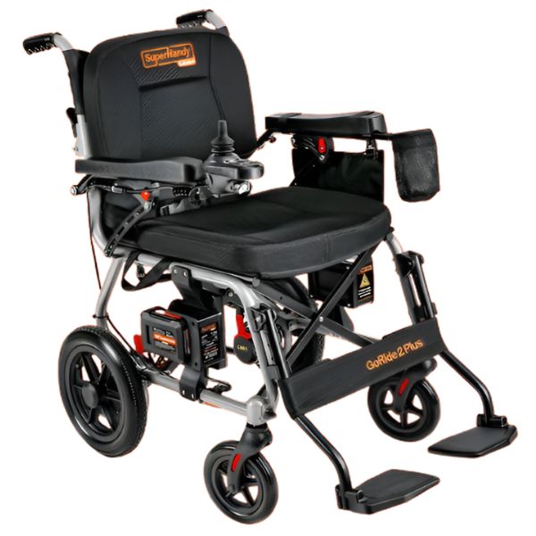 SuperHandy GoRide 2 Plus Folding Power Wheelchair, 300 lb Capacity