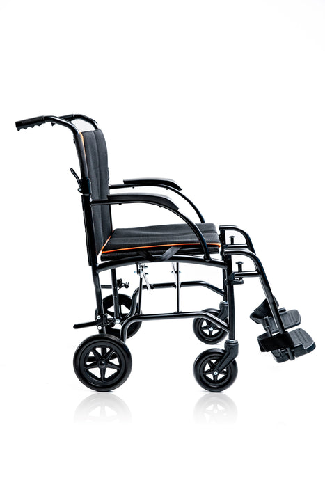 Feather Transport Wheelchair, 13 lbs, 18" Seat, 300 lb Capacity