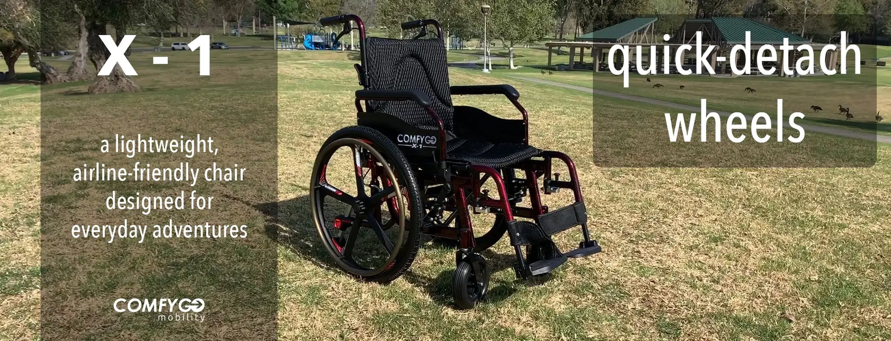 ComfyGO X-1 Lightweight Manual Wheelchair