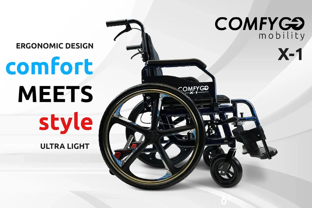 ComfyGO X-1 Lightweight Manual Wheelchair