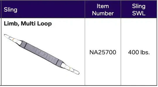 Hoyer Limb Sling with Multiple Loop Straps