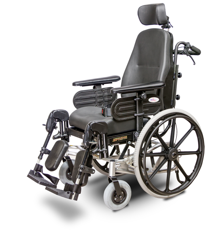 Adjustable Headrest, Armrests, and Push Handles
