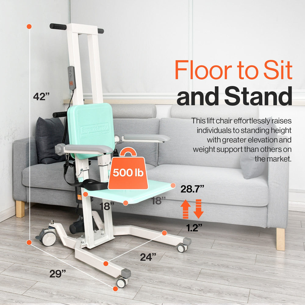 SuperHandy GoRise TX Floor Transfer Lift, 500 lb Capacity - What's in the box