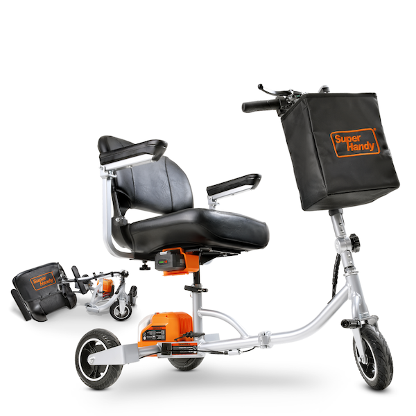 SuperHandy Passport Plus 3-Wheel Mobility Scooter, Foldable, 330 lb