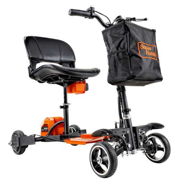 SuperHandy Passport Pro 4-Wheel Folding Mobility Scooter, Dual Battery