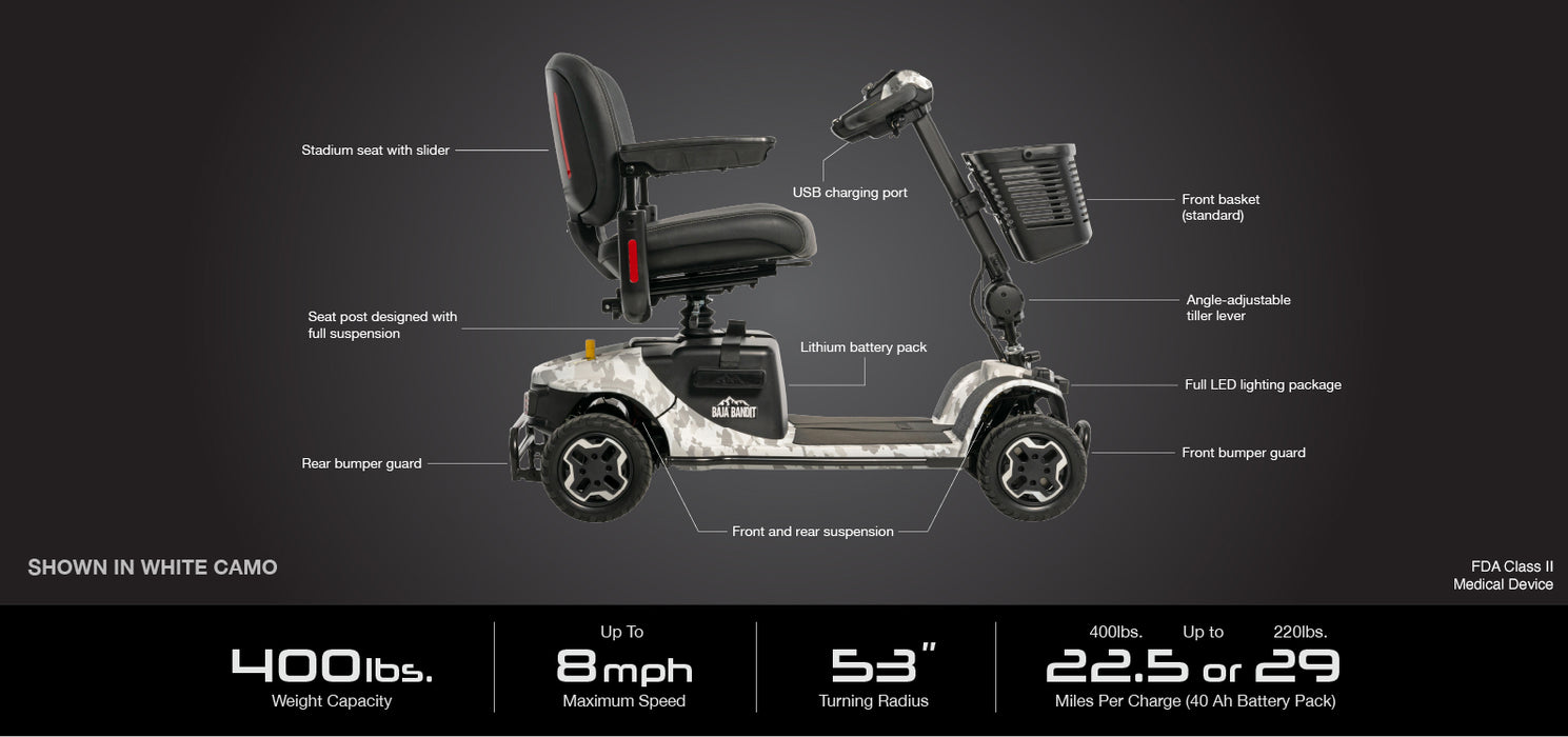 Pride BAJA Bandit Mobility Scooter (BA140)