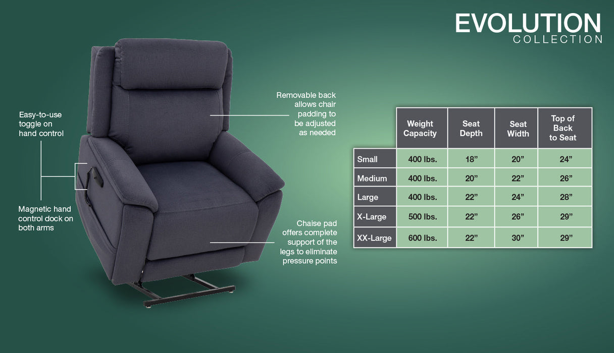 Pride Sitting Pretty Evolution XL/XXL Lift Recliner (LC-435)
