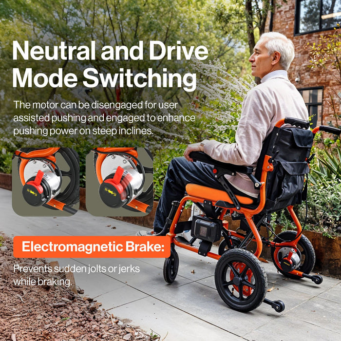 SuperHandy GoRide 2 Portable Power Wheelchair, 330 lb Capacity