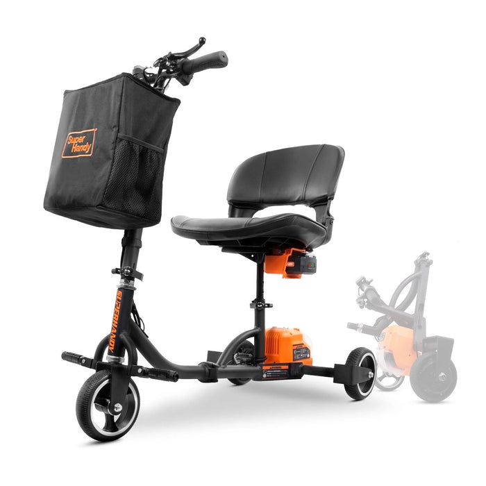 SuperHandy Passport 3-Wheel Mobility Scooter, Foldable, Dual Battery