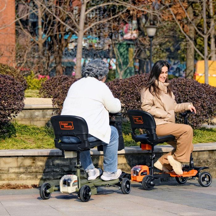 SuperHandy Passport Pro 4-Wheel Folding Mobility Scooter, Dual Battery