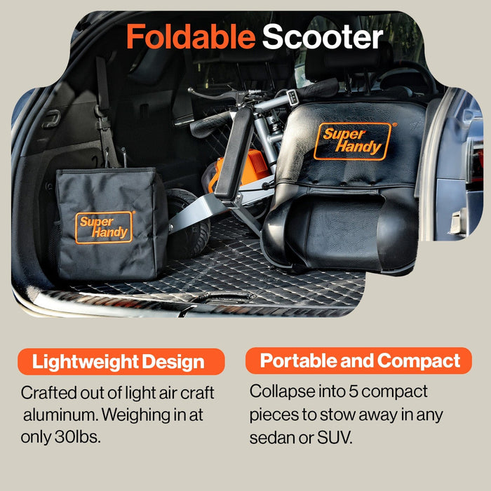 SuperHandy Passport Plus 3-Wheel Mobility Scooter, Foldable, 330 lb