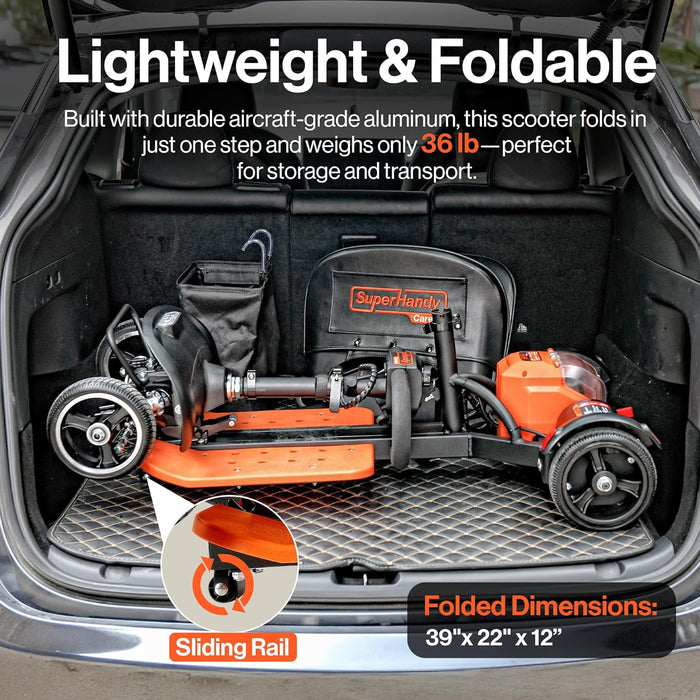 SuperHandy Passport Prime Folding Mobility Scooter with Auto E-Brake