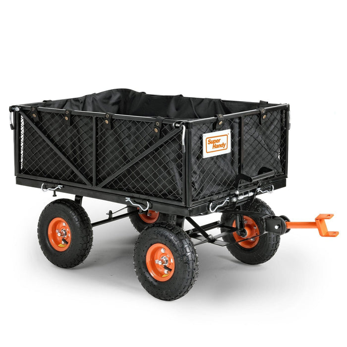 SuperHandy Heavy Duty Garden Dump Cart, 660 Lb Capacity, 4-Wheel