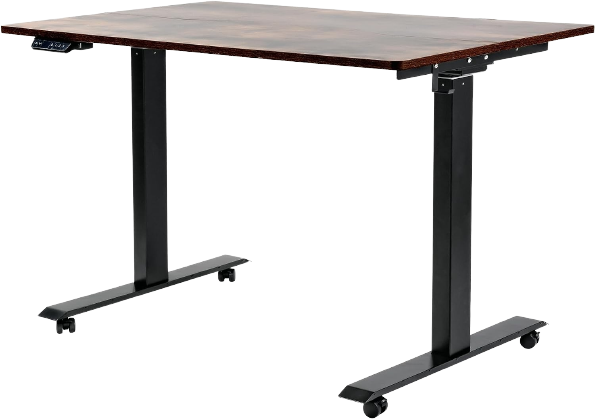 Super Handy GUT149 Standing Desk with Wireless Charging 3 Memory Presets 48'' x 30'' Adjustable Height up to 49'' Rustic Wood New