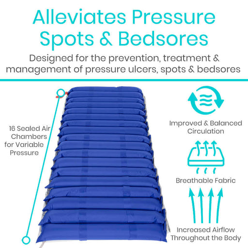 5" Alternating Pressure Pad - Bedsore Prevention - alternating-pressure-mattress-overlay