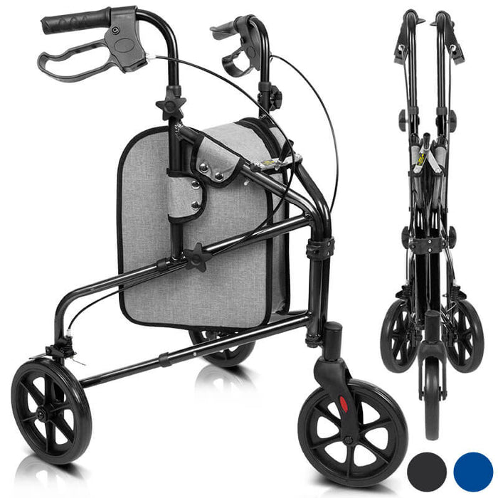 3 Wheel Walker Rollator - Lightweight Foldable Walking Transport - 3-wheel-rollator