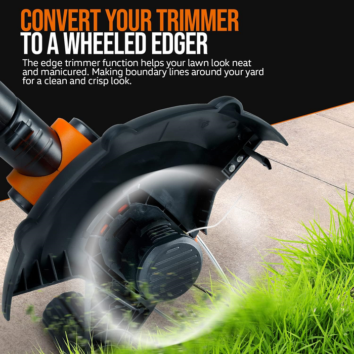 Super Handy GUT074 Electric 2-in-1 String Trimmer Lawn Edger 10" Cordless 20V 2Ah Battery New
