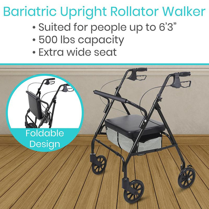 Bariatric Rollator - Blue - bariatric-rollator