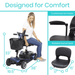 4 Wheel Mobility Scooter - Electric Powered with Seat for Seniors - Midnight Black - 4-wheel-mobility-scooter