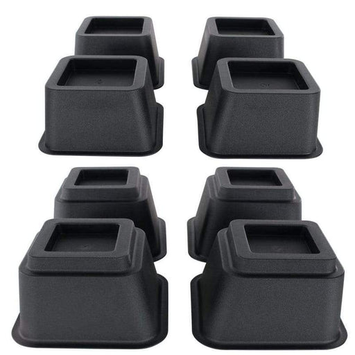 Bed Risers - 8-Pack (4 Each Size- 5" and 3") - bed-risers