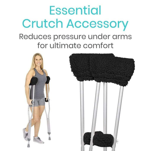 Sheepskin Crutch Pads - White - pads-for-crutches