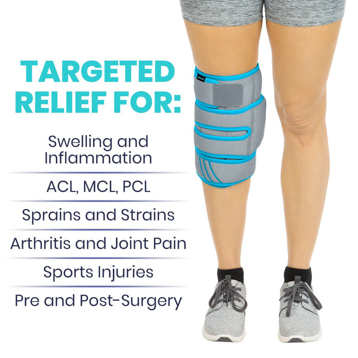 Knee Ice Wrap - Blue - ice-pack-for-knee